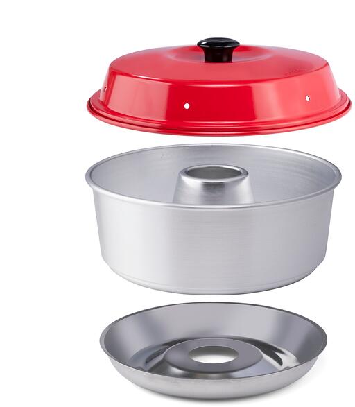 Campingbakeovn Classic i aluminium med stålstativ bakside
