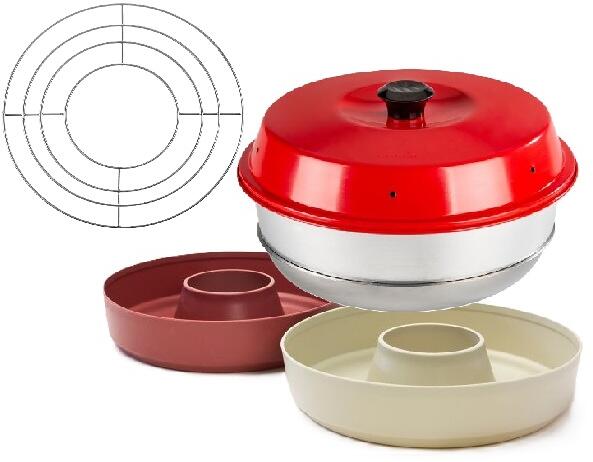 Campingbakeovn startsett 5-deler med silikonform 2l Ø22,5cm - OMNIA forfra