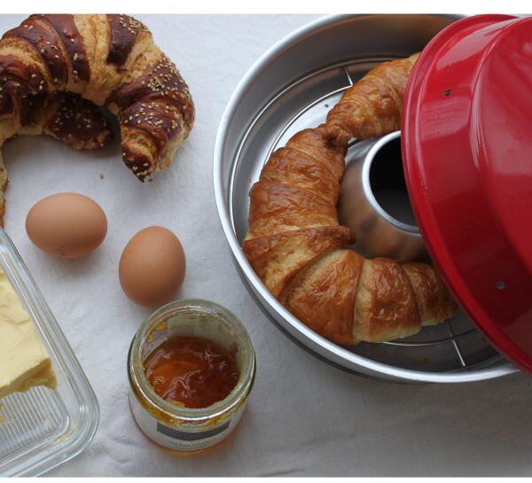 Campingbakeovn startsett 5-deler med silikonform 2l Ø22,5cm - OMNIA sammenpakket