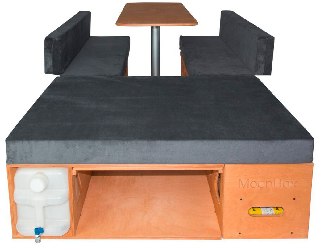 Campingboks 115 med bord for van/buss Moonbox forfra