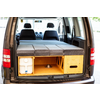 Campingboks 115 Modify for minivan i bjørketre nærbilde av gasskomfyr