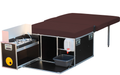 Campingboks MidiBox for vans med kjøkken og seng 195x125 cm - Ququq front