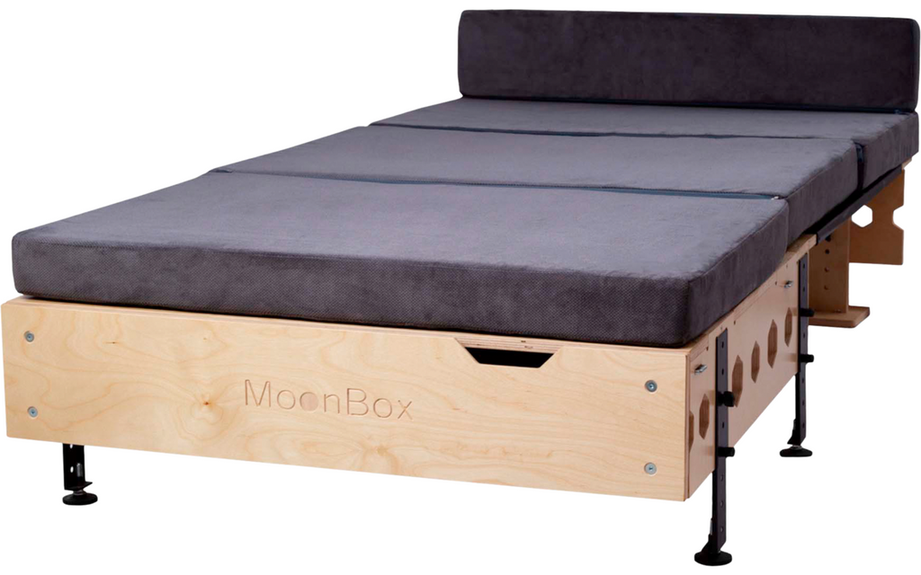 Campingboks Slim for kombi, SUV og van m/soveunderlag 173-190 cm - Moonbox vask og vannkanne