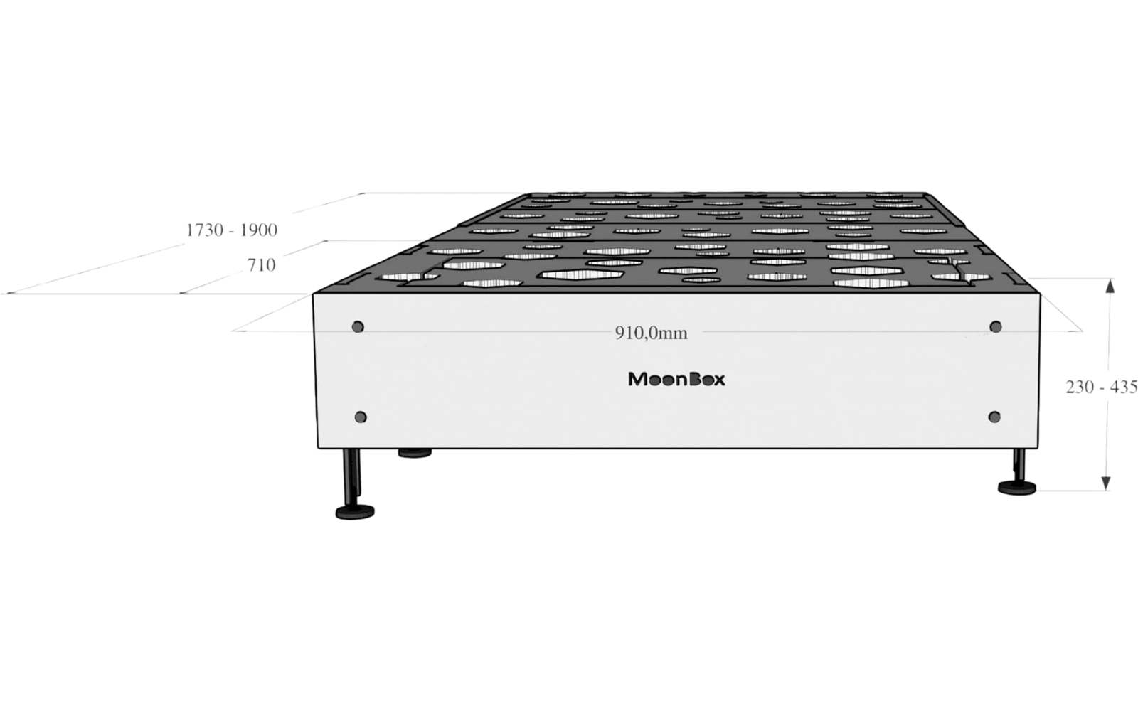 Campingboks Slim for kombi, SUV og van m/soveunderlag 173-190 cm - Moonbox utsyn med soveplass