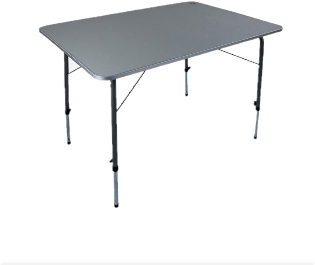 Campingbord høydejusterbart 100x70 cm stål MDF Bo-Camp forfra