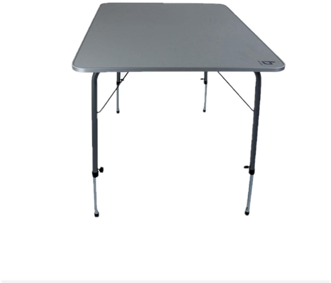 Detalj av bordplate og aluminiumsbeskyttelse Campingbord høydejusterbart 100x70 cm Bo-Camp