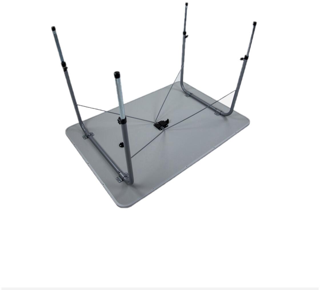 Campingbord høydejusterbart 100x70 cm stål MDF Bo-Camp foldet sammen