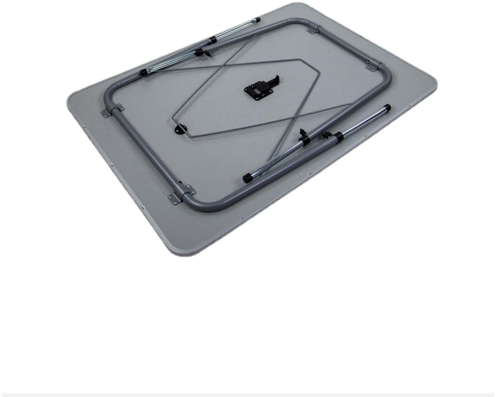 Campingbord høydejusterbart 100x70 cm stål MDF Bo-Camp i bruk på campingplass