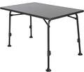 Campingbord Aircolite Black Edition høydejusterbart aluminium forfra