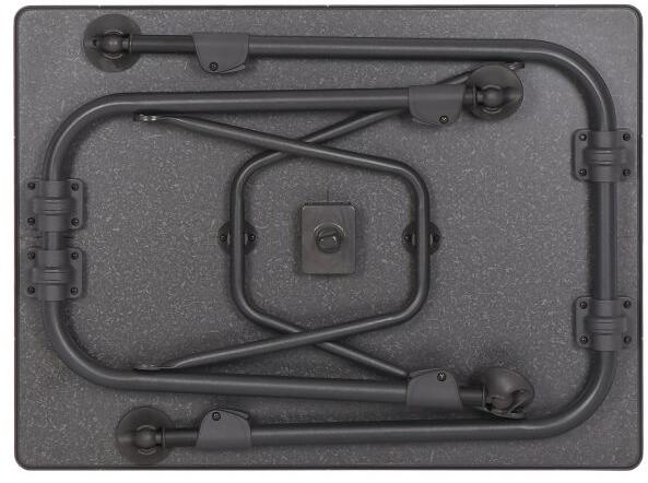 Campingbord Aircolite Black Edition høydejusterbart aluminium montert