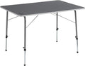 Campingbord Alder 60x80 cm høydejusterbart grått forfra