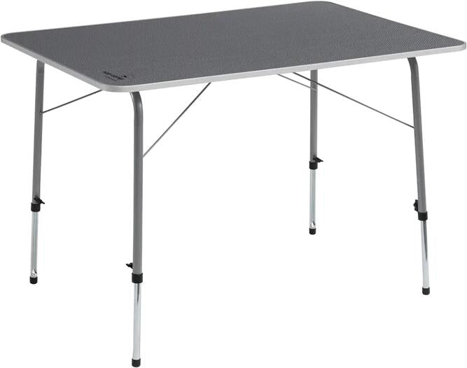 Campingbord Alder 60x80 cm høydejusterbart grått forfra