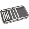 Nærbilde av Campingbord aluminium MDF-plate 56x34 cm ben