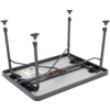 Campingbord AP-245/89 klappbart melaminplate 80x60 cm grå transportert i bil