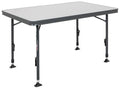 Campingbord AP/246 101x65 cm høydejusterbart melamin grå forfra