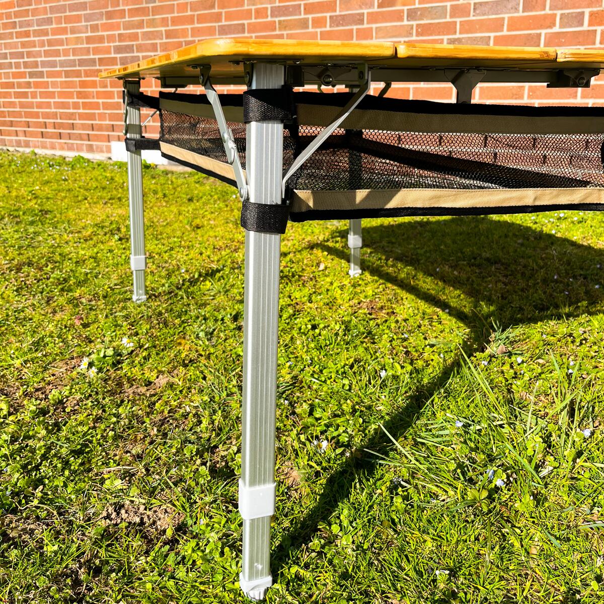 Campingbord Bamboo Plus 100x65 cm, 3 høyder, bambus bæreveske