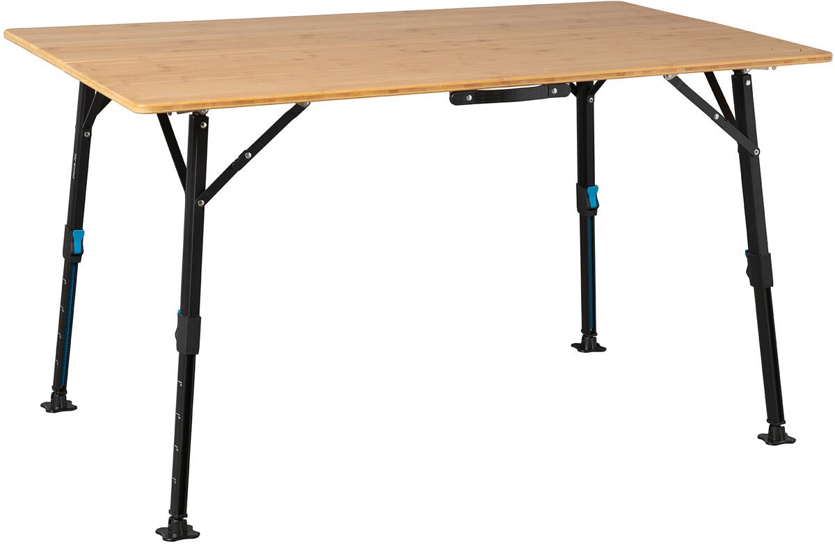 Campingbord bambus med aluminiumsramme justerbart 120x72x70 cm DEFA