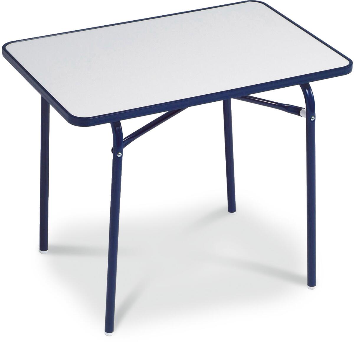 Campingbord for barn 60x40 cm blått klappbart fra BEST, sett forfra