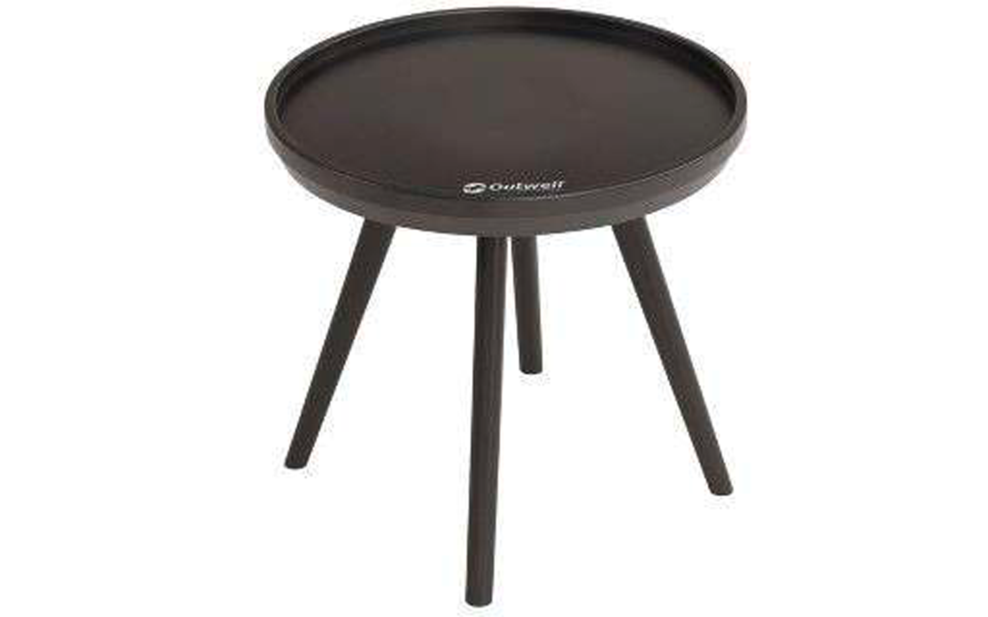 Campingbord Brim rundt 50 cm svart med bæreveske - Outwell forfra