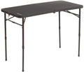 Campingbord Claros 50x101 cm høydejusterbart i stål, svart forfra