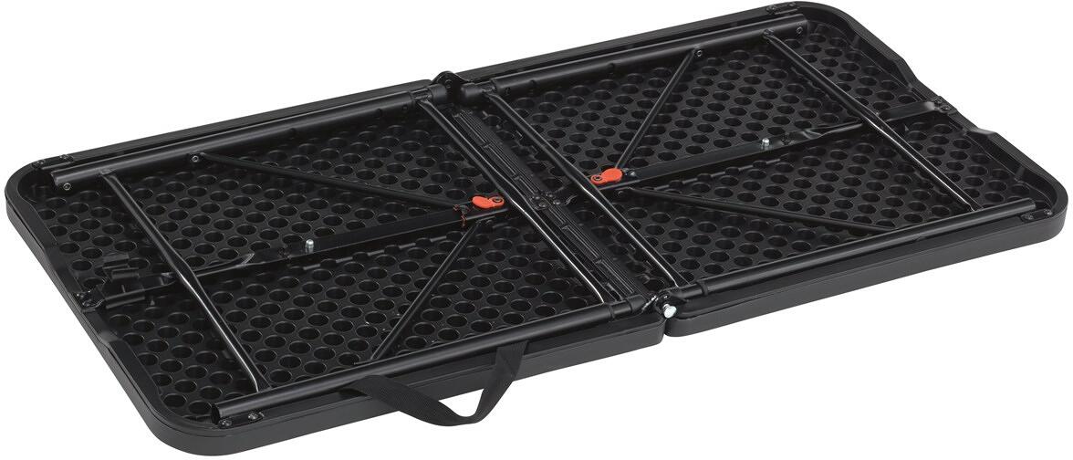 Campingbord Claros 50x101 cm høydejusterbart i stål, svart bakside