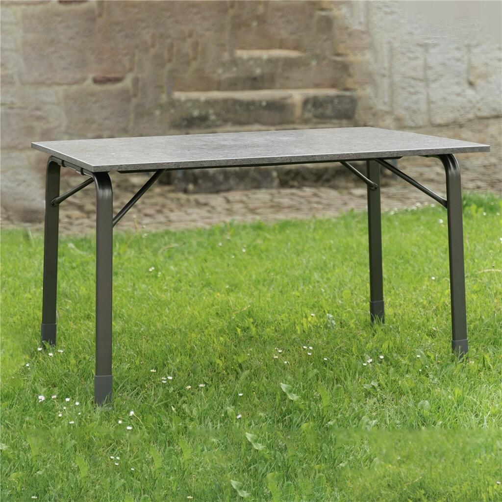 Detalj av justerbart ben på Campingbord Elegance klappbart 120x80 cm grå - Westfield