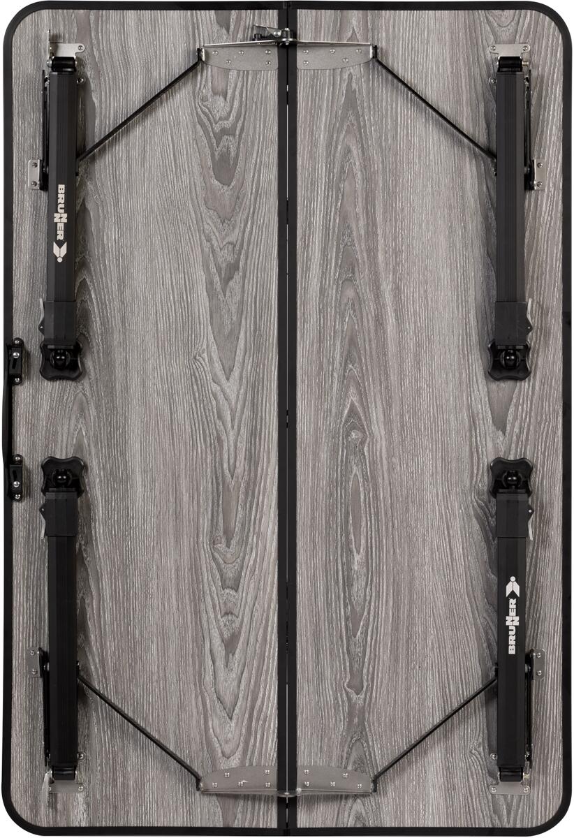 Campingbord ELÙ Duplit Greywood 110x75 cm benjustering nærbilde