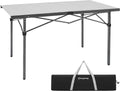 Campingbord Granite rullbart 136x70cm aluminium 8 kg forfra