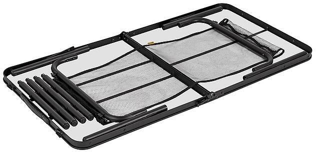 Campingbord Greene 120x60 cm aluminium koffertbord detalj av bordplate