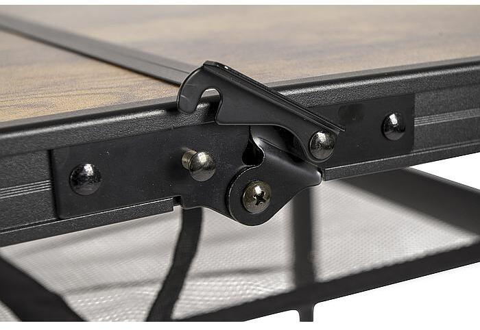 Campingbord Greene 120x60 cm aluminium koffertbord aluminiumramme detalj