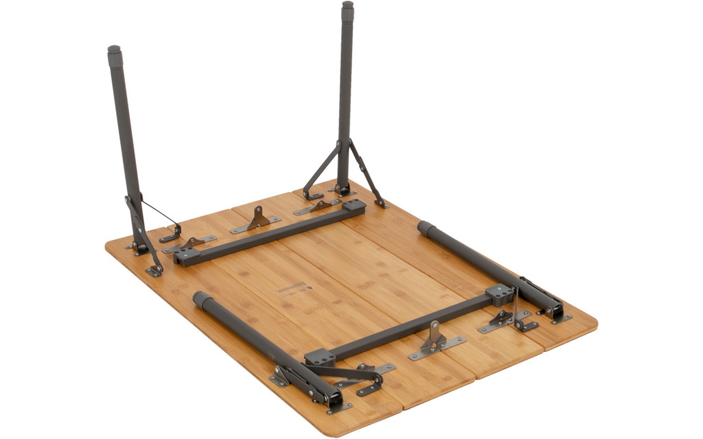 Campingbord i bambus høydejusterbart 80 x 60 cm - Bo-Camp med bæreveske