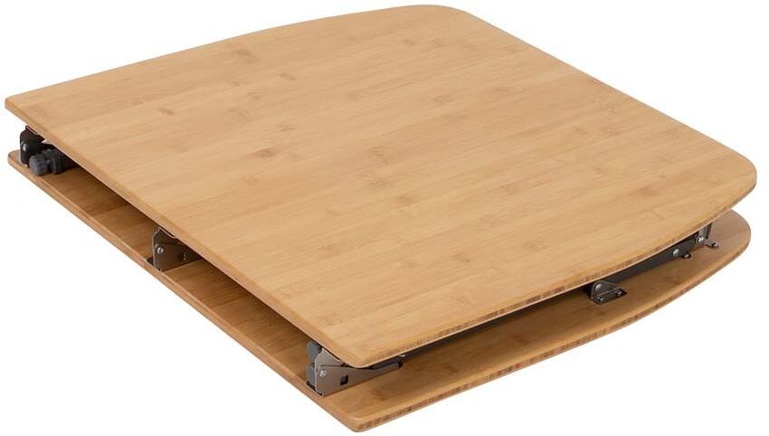 Campingbord Islington 120x70 cm bambus høydejusterbart oval bakside