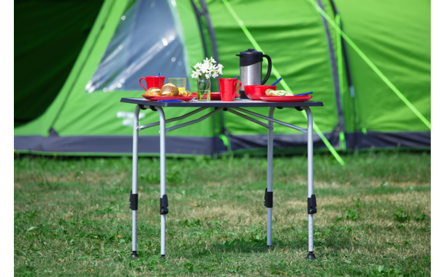 Detalj av aluminiumsramme på Campingbord Ivalo 2 klappbart 115 x 70 cm