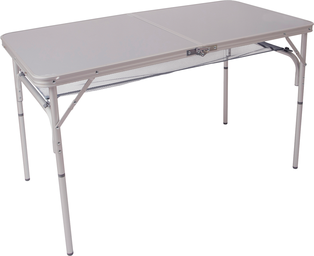 Campingbord koffertmodell aluminium 120x60 cm forfra
