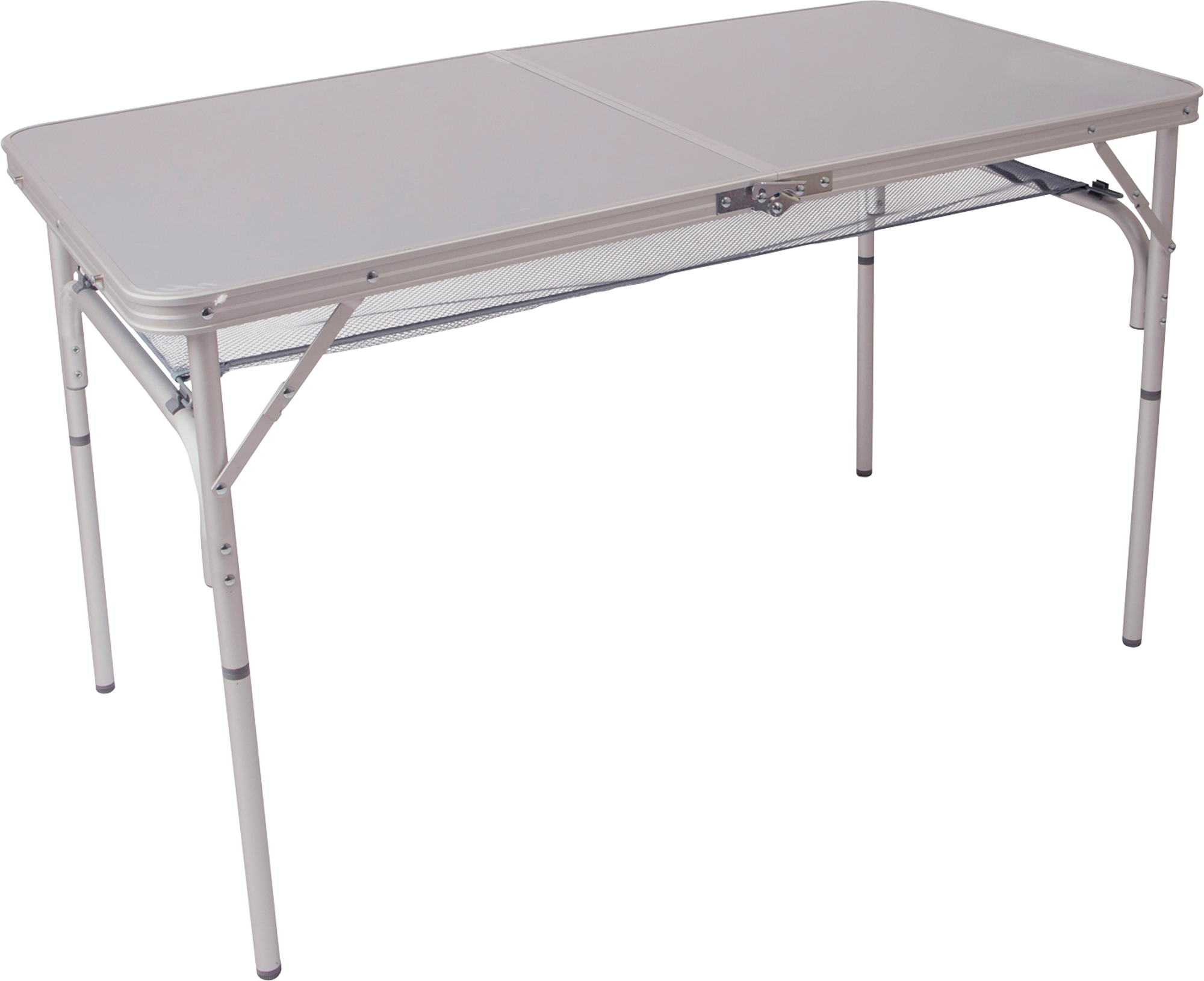 Campingbord koffertmodell aluminium 120x60 cm forfra