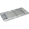 Campingbord koffertmodell aluminium 120x60 cm montert på gress