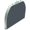 Campingbord koffertmodell oval 120x80 cm MDF-plate detalj av bordplate