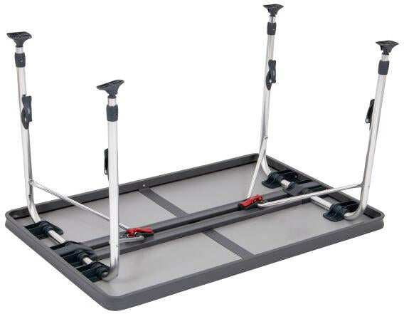 Campingbord Ligero klappbart aluminium maks 50 kg nærbilde av ben