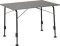 Campingbord Majestic Elegant NG 80x60 cm sett forfra med mørkegrå base og bordplate i trekompositt