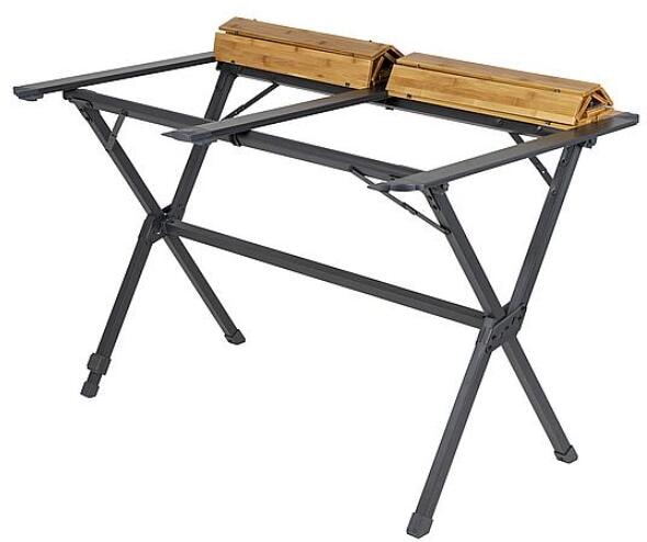 Campingbord Maryland bambus 111x72cm sammenleggbart montert på campingplass