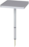 Campingbord med jordspyd 26x26 cm aluminium grå - Bo-Camp forfra