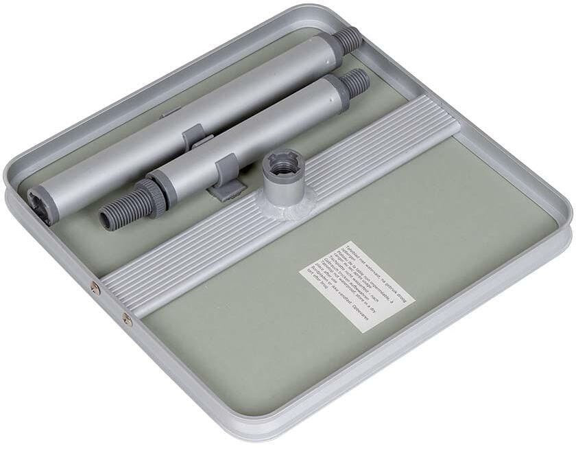 Campingbord med jordspyd 26x26 cm aluminium grå - Bo-Camp montert i terreng