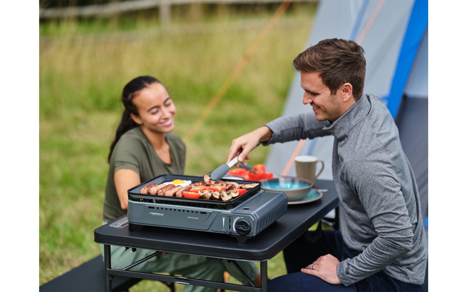 Nærbilde av Campingbord Pack-Away med 2 benker for 4 personer