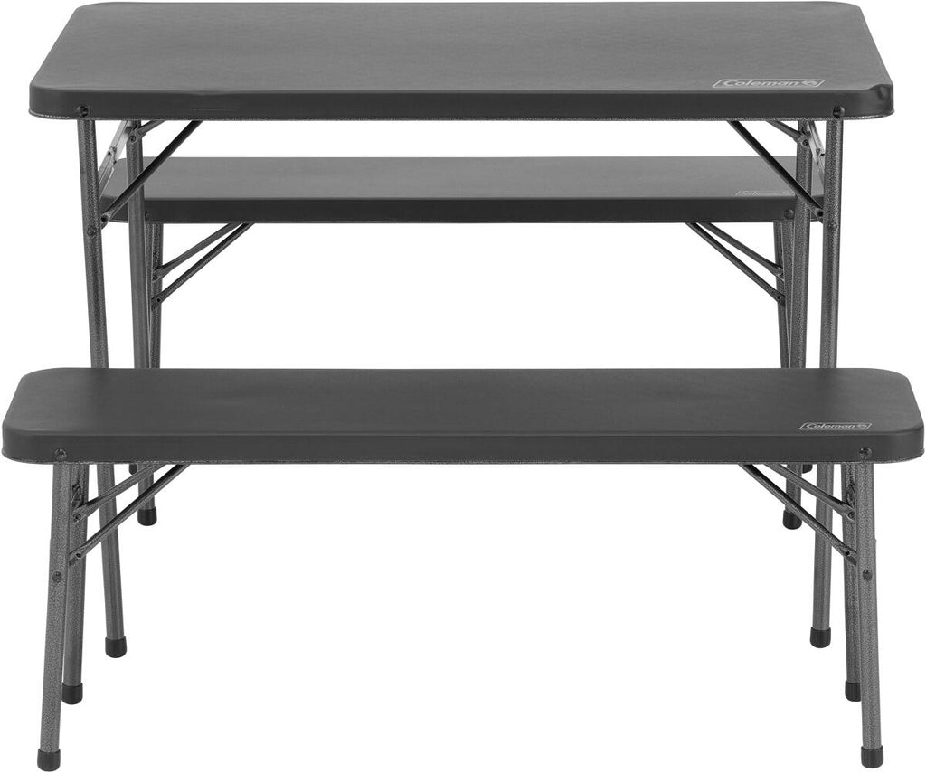 Campingbord Pack-Away med benker 102x61x70 cm svart Coleman bakside