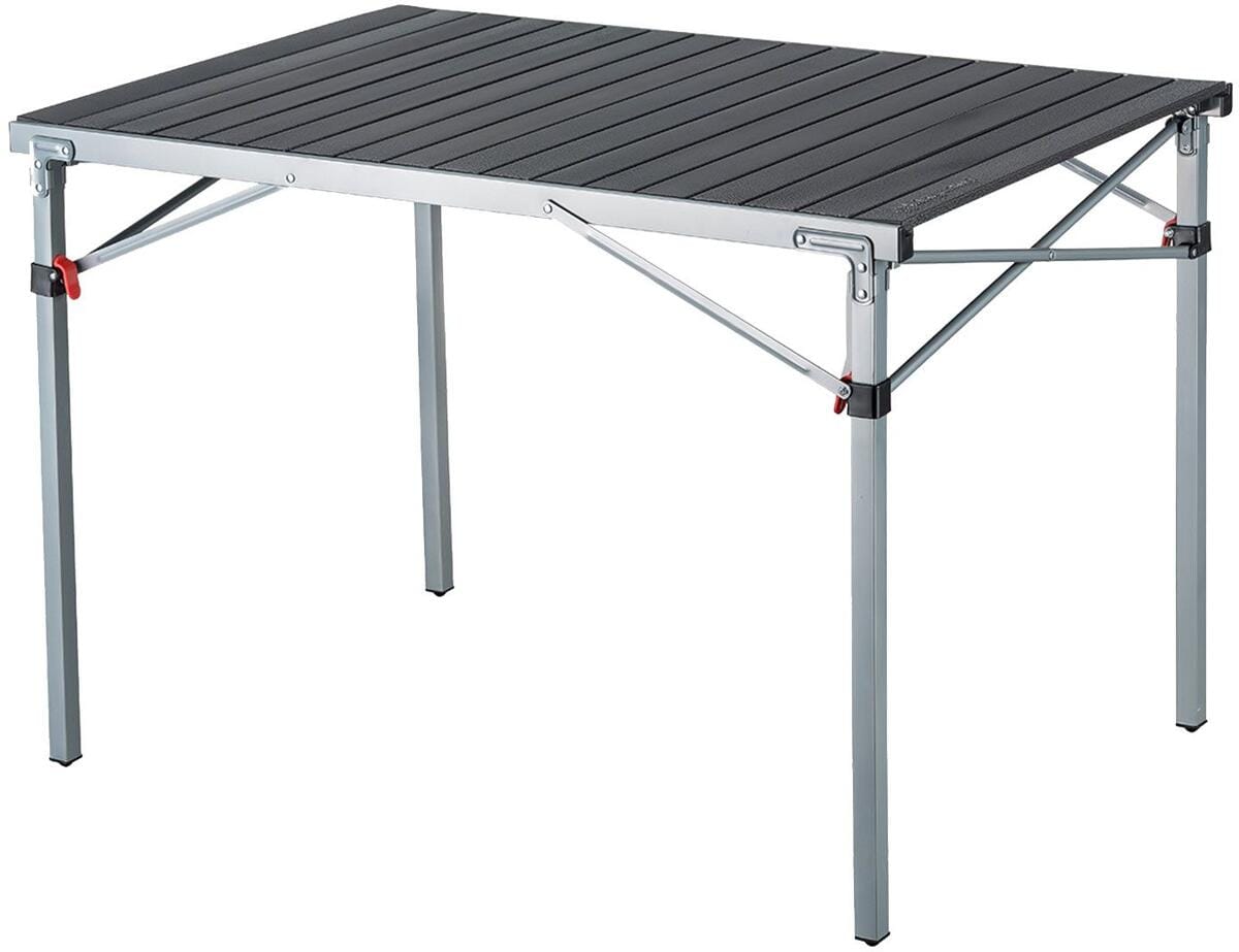 Campingbord rullbart kompakt 107x70cm aluminium 6,6 kg - KingCamp forfra