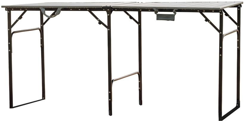 Campingbord sammenleggbart 152x76 cm aluminium 7,4 kg forfra