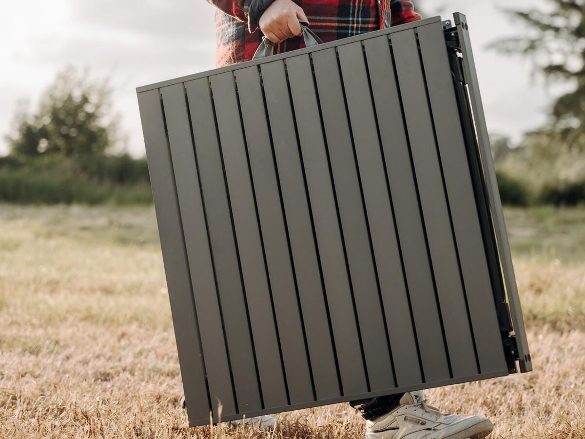 Campingbord sammenleggbart 152x76 cm aluminium 7,4 kg detalj