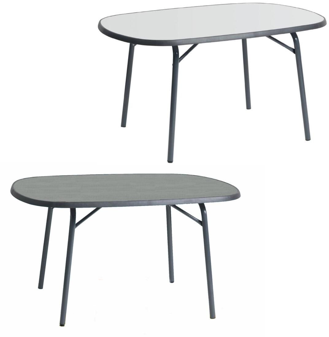 Campingbord Scandinavic med grå bordplate fra forfra
