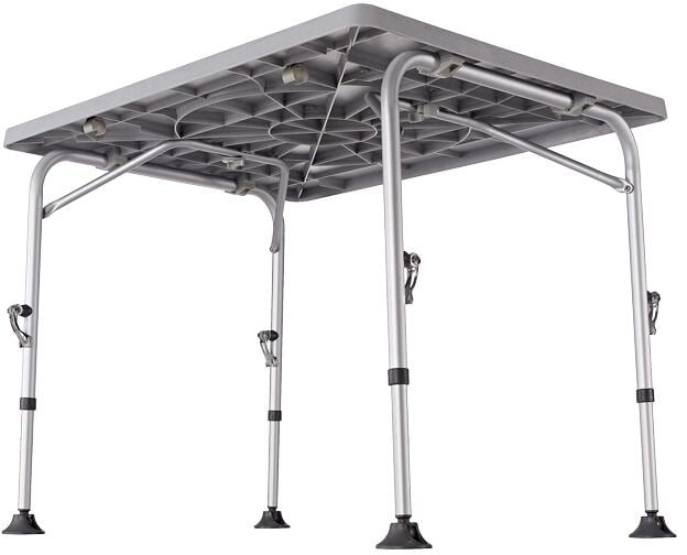 Detalj av justerbare ben på Campingbord Smart Star 90x70 cm hvit