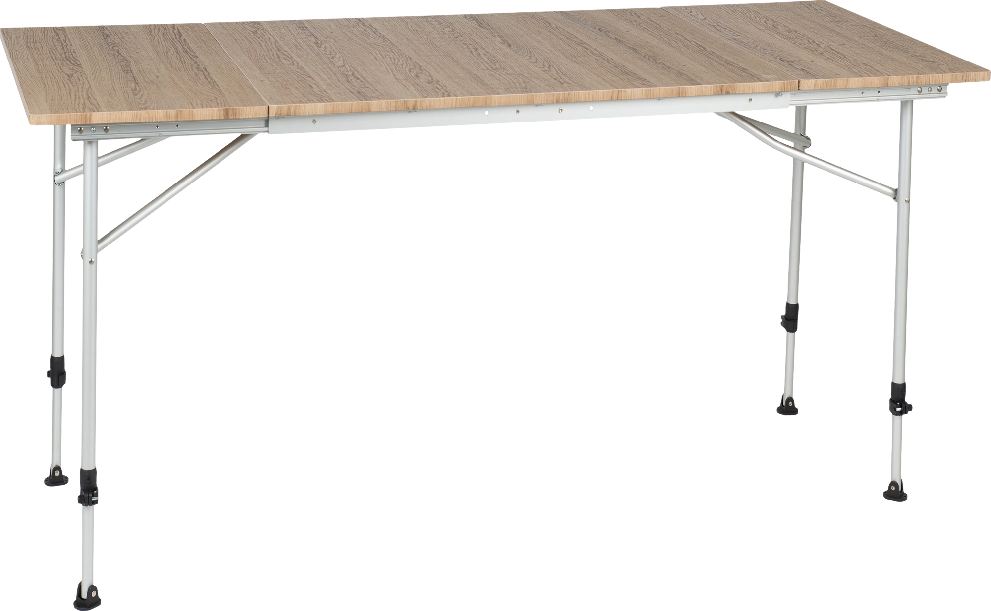 Campingbord Sorrento uttrekkbart 80/110/140 cm fiberglassplate forfra